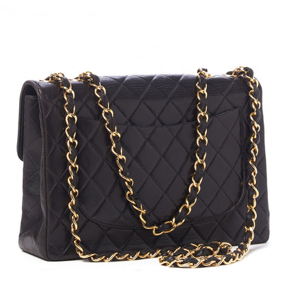Chanel Lambskin Quilted Jumbo Single Flap Black 3 of 10