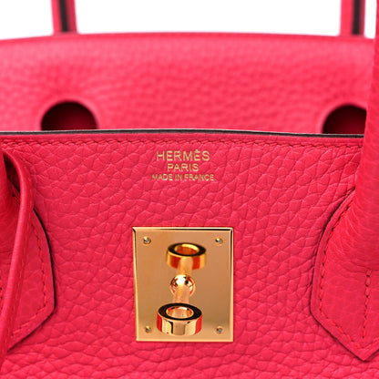 Hermes Taurillon Clemence Birkin 30 Rose Extreme 6 of 14