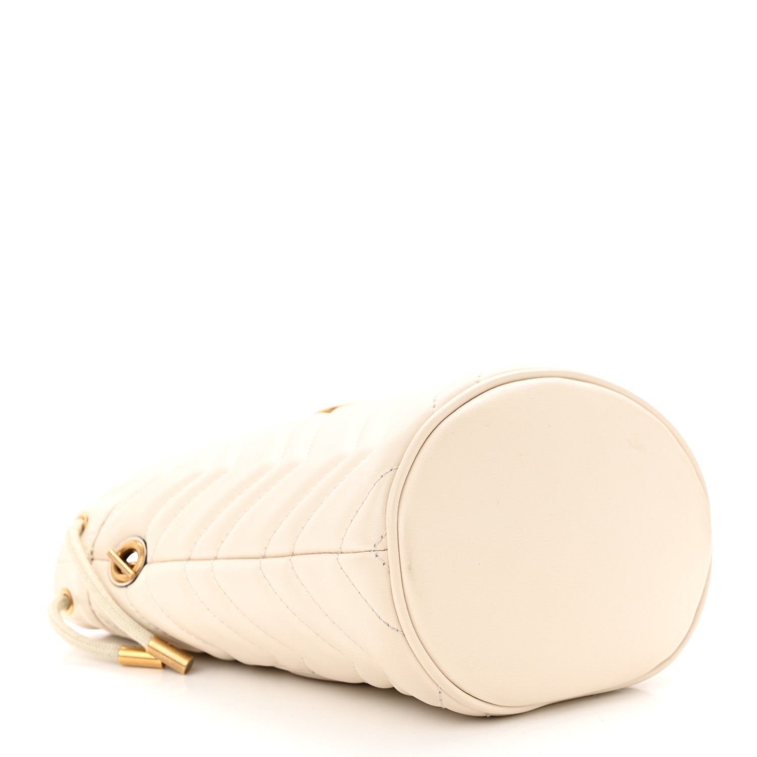 Gucci Calfskin Matelasse Mini GG Marmont 2.0 Bucket Bag White 4 of 14