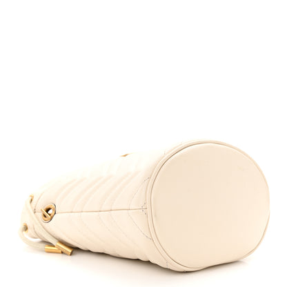 Gucci Calfskin Matelasse Mini GG Marmont 2.0 Bucket Bag White 4 of 14