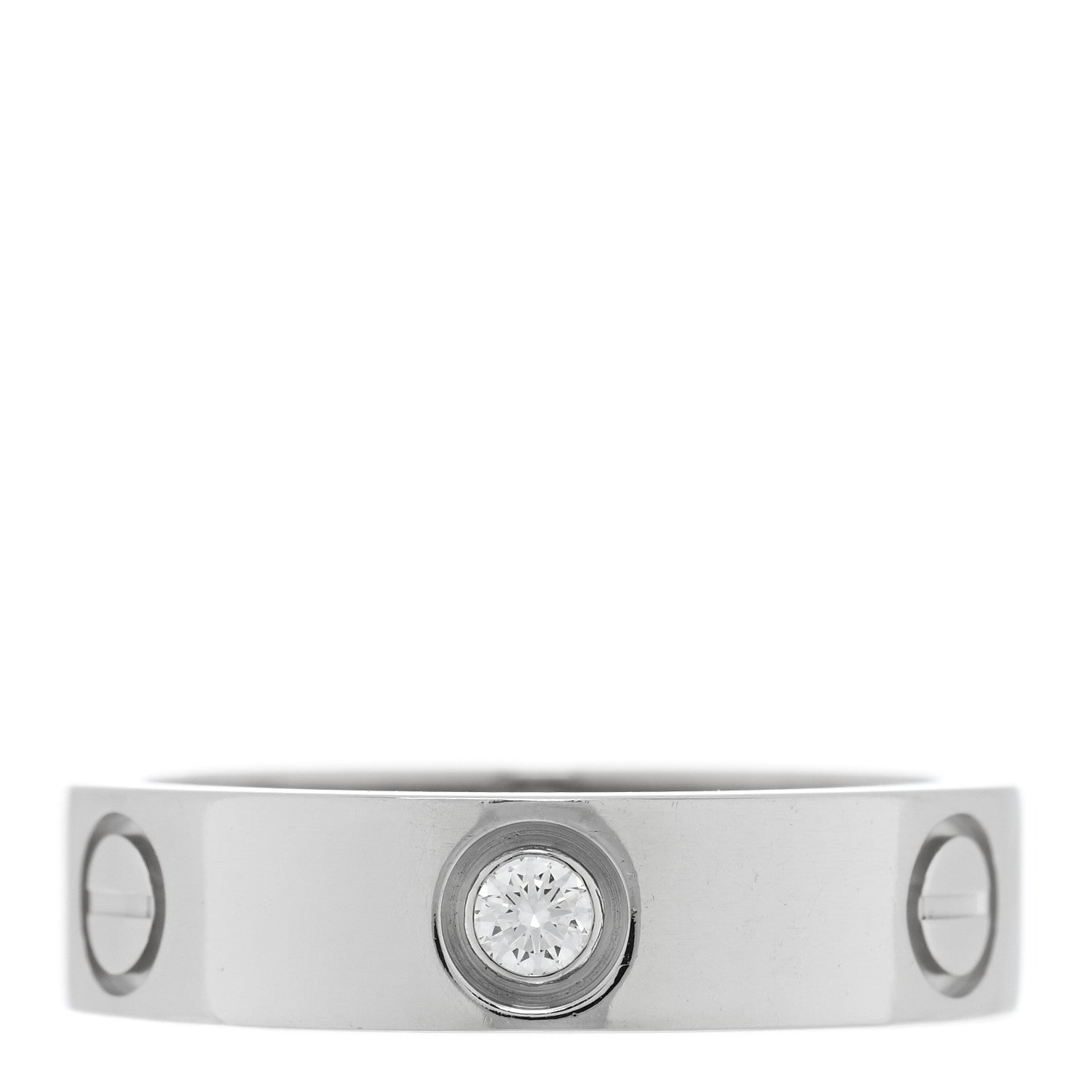 Cartier Platinum Diamond 5.5mm LOVE Ring 58 8.5 1 of 4