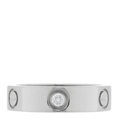 Cartier Platinum Diamond 5.5mm LOVE Ring 58 8.5 1 of 4