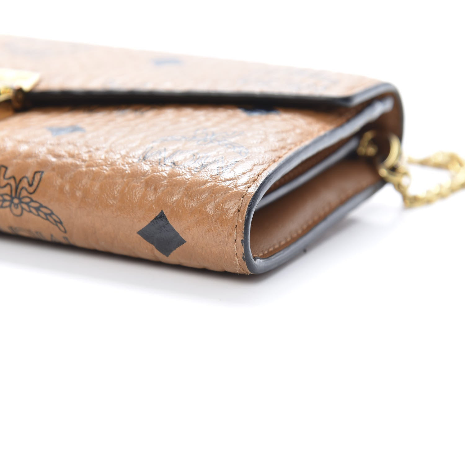 MCM Visetos Large Patricia Wallet On Chain Cognac 10 of 15