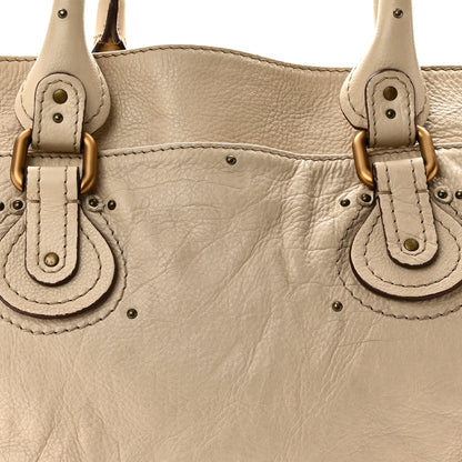 Chloe Grained Calfskin Paddington Shopping Tote Beige 7 of 11