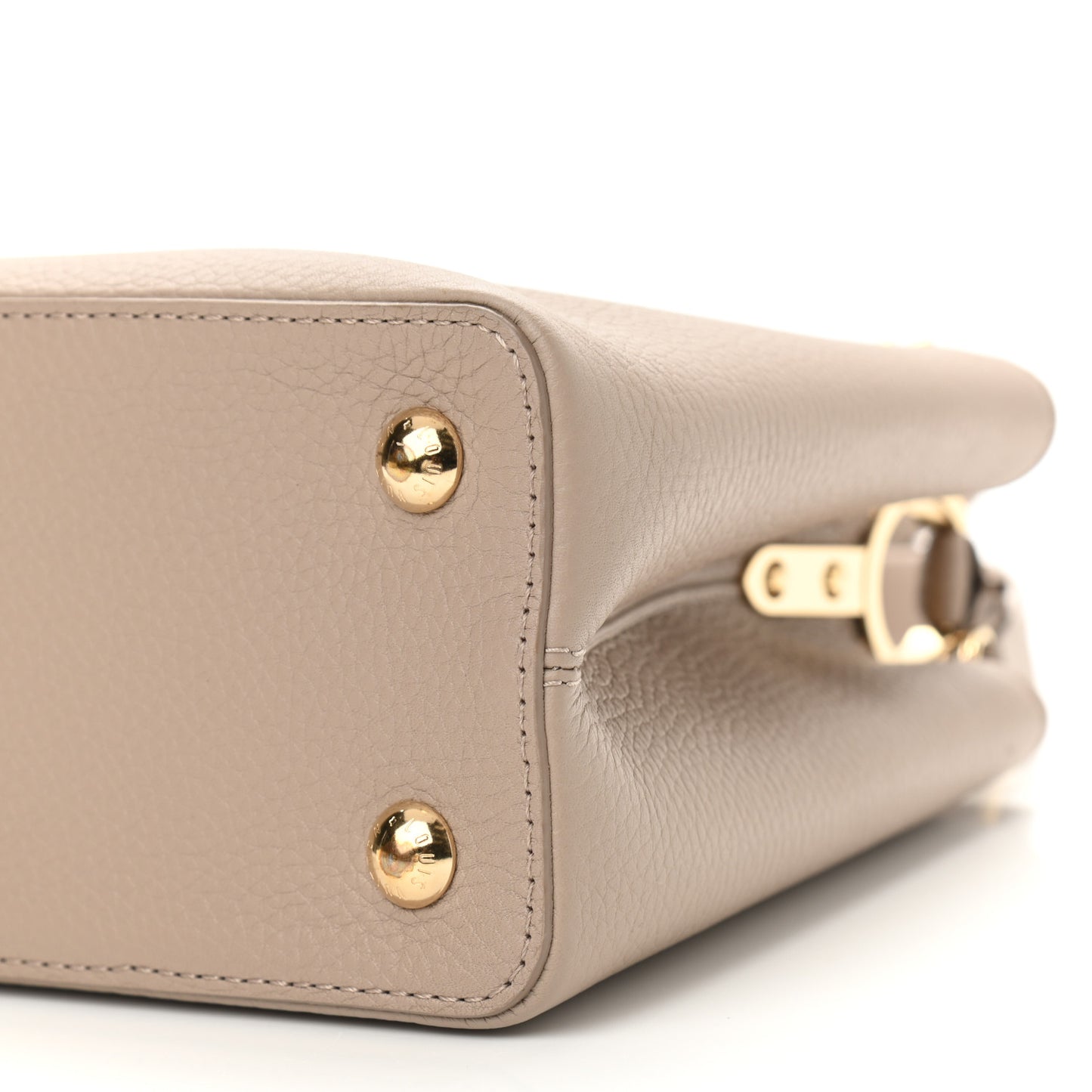 Taurillon Studded Sol Capucines PM Galet