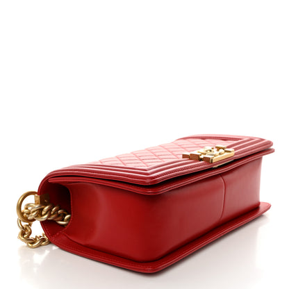 Chanel Lambskin Quilted Medium Boy Flap Red 4 of 11