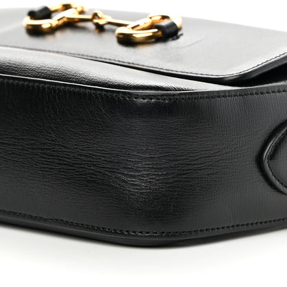 Gucci Textured Calfskin Small Horsebit 1955 Shoulder Bag Black 10 of 14