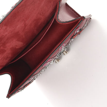 Valentino Garavani Vitello Crystal Loveblade Embellished Mini Glam Lock Rockstud Flap Rubino 6 of 8