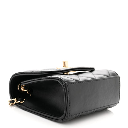Chanel Lambskin Quilted Mini Trendy CC Chain Wallet Black 4 of 11