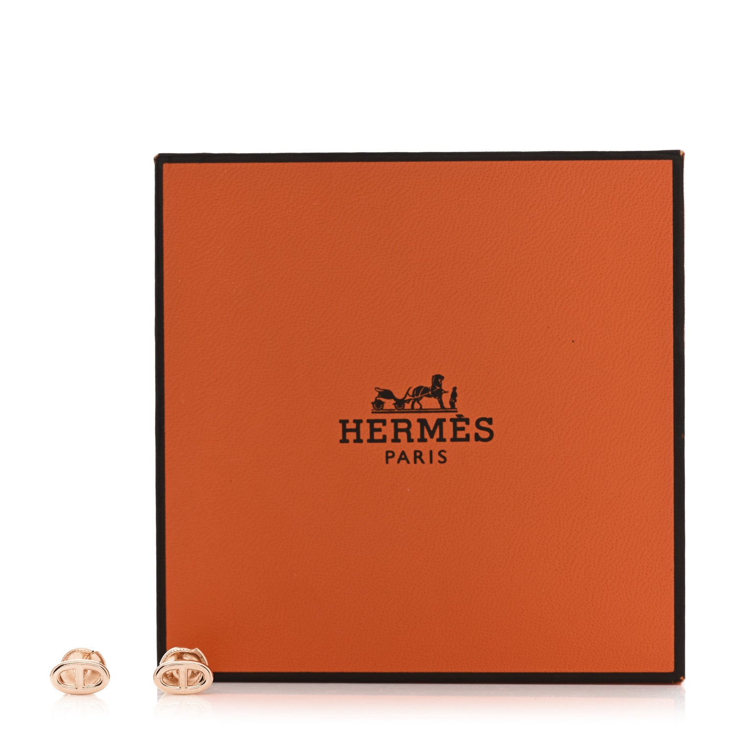 Hermes 18K Rose Gold TPM Farandole Stud Earrings 6 of 6