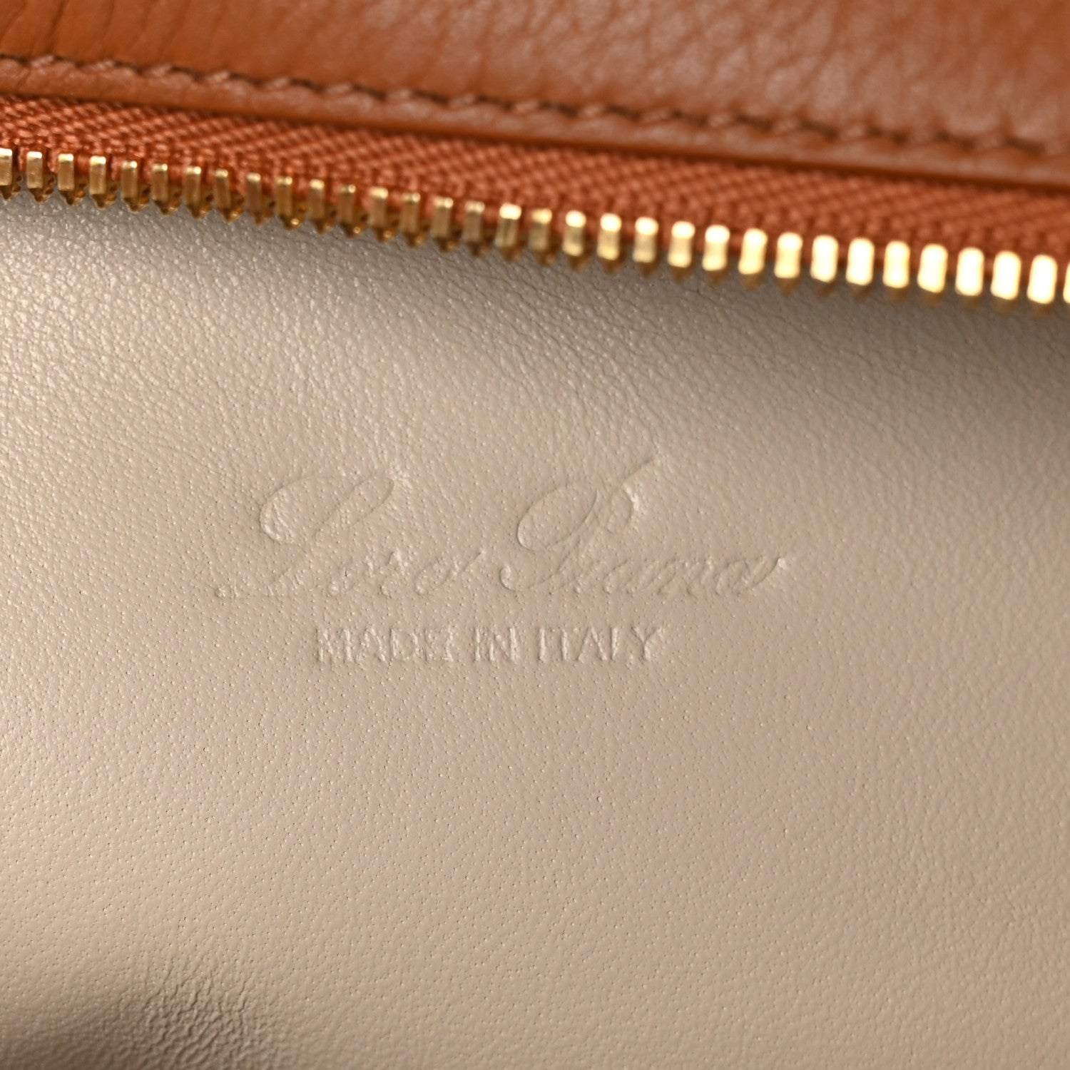Loro Piana Grained Calfskin L19 Extra Pocket Pouch Warm Tan 6 of 8