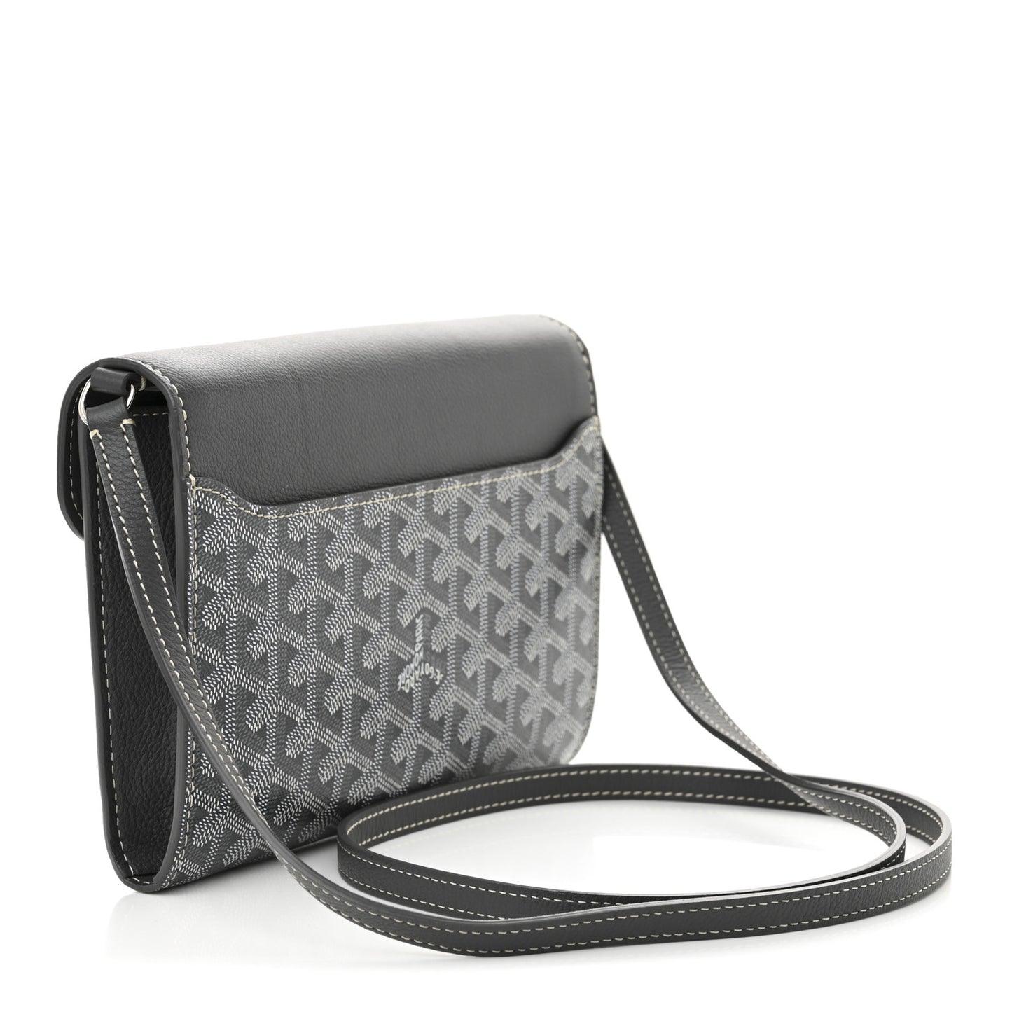 Goyardine Calfskin Chypre Wallet Pouch Grey