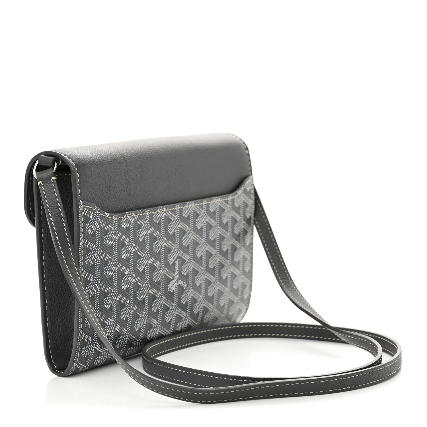 Goyard Goyardine Calfskin Chypre Wallet Pouch Grey 3 of 10