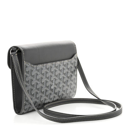 Goyard Goyardine Calfskin Chypre Wallet Pouch Grey 3 of 10