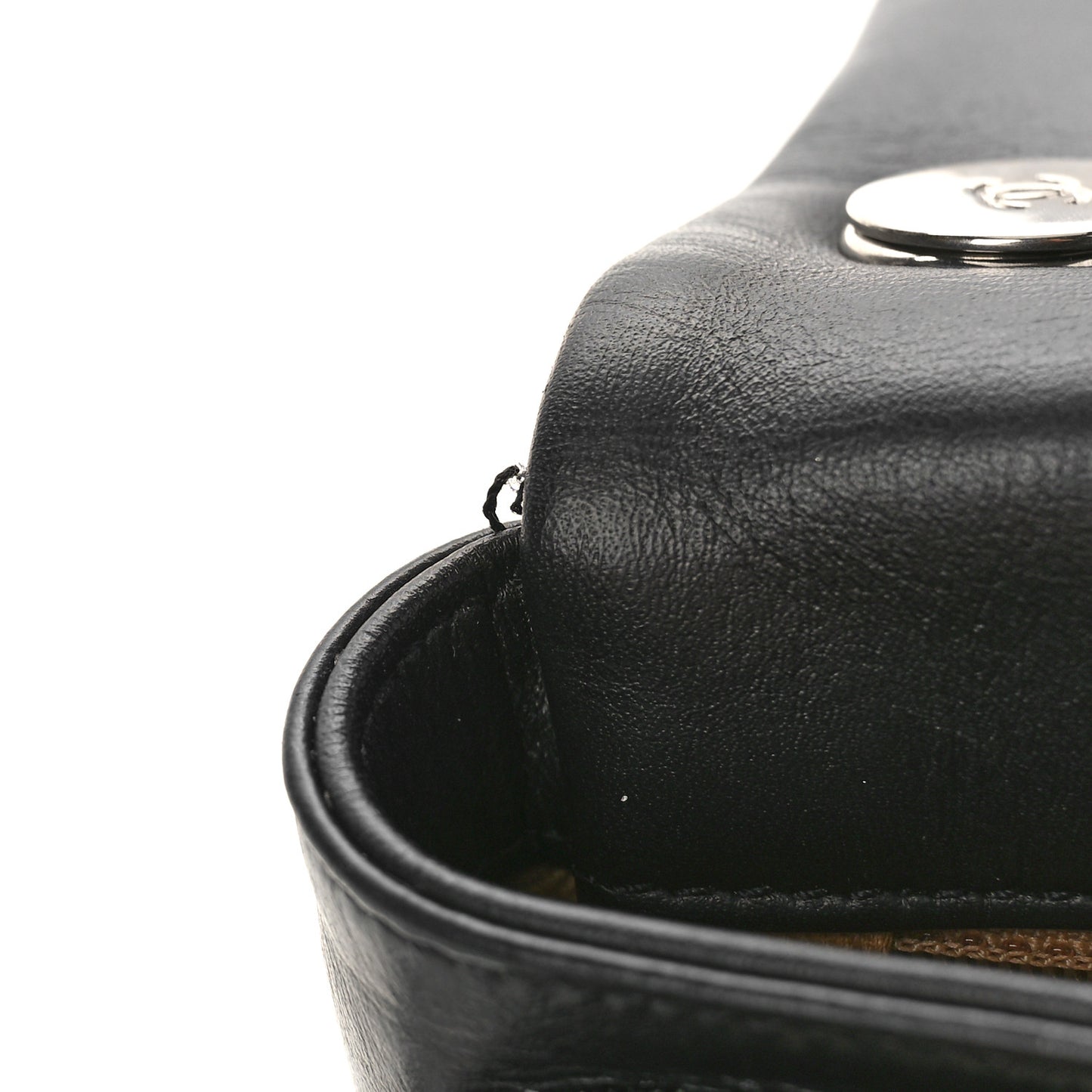 Aged Calfskin Quilted Express Zip Around Flap Black