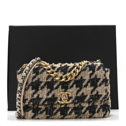 Chanel Tweed Large Chanel 19 Flap Beige Black 11 of 11