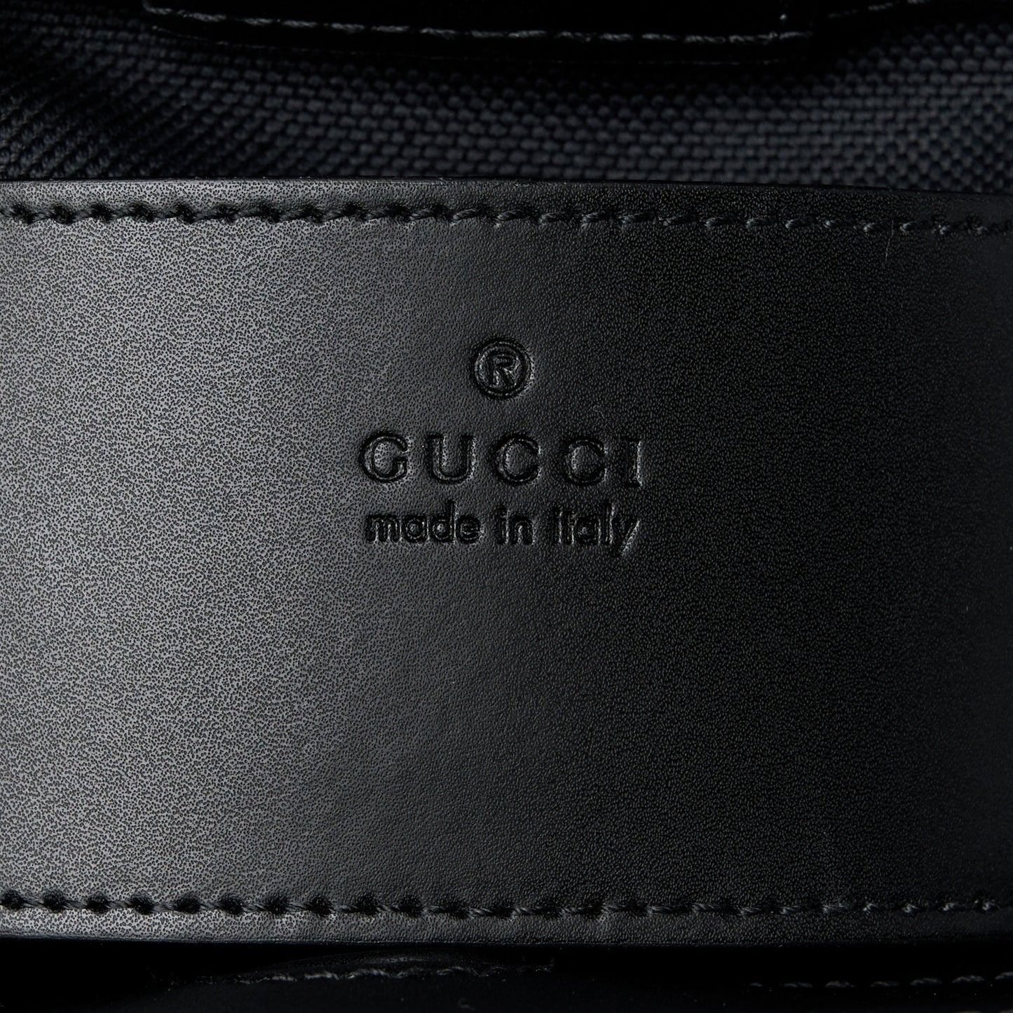 GG Supreme Monogram Appia Calfskin Web Mini Tote Bag Black