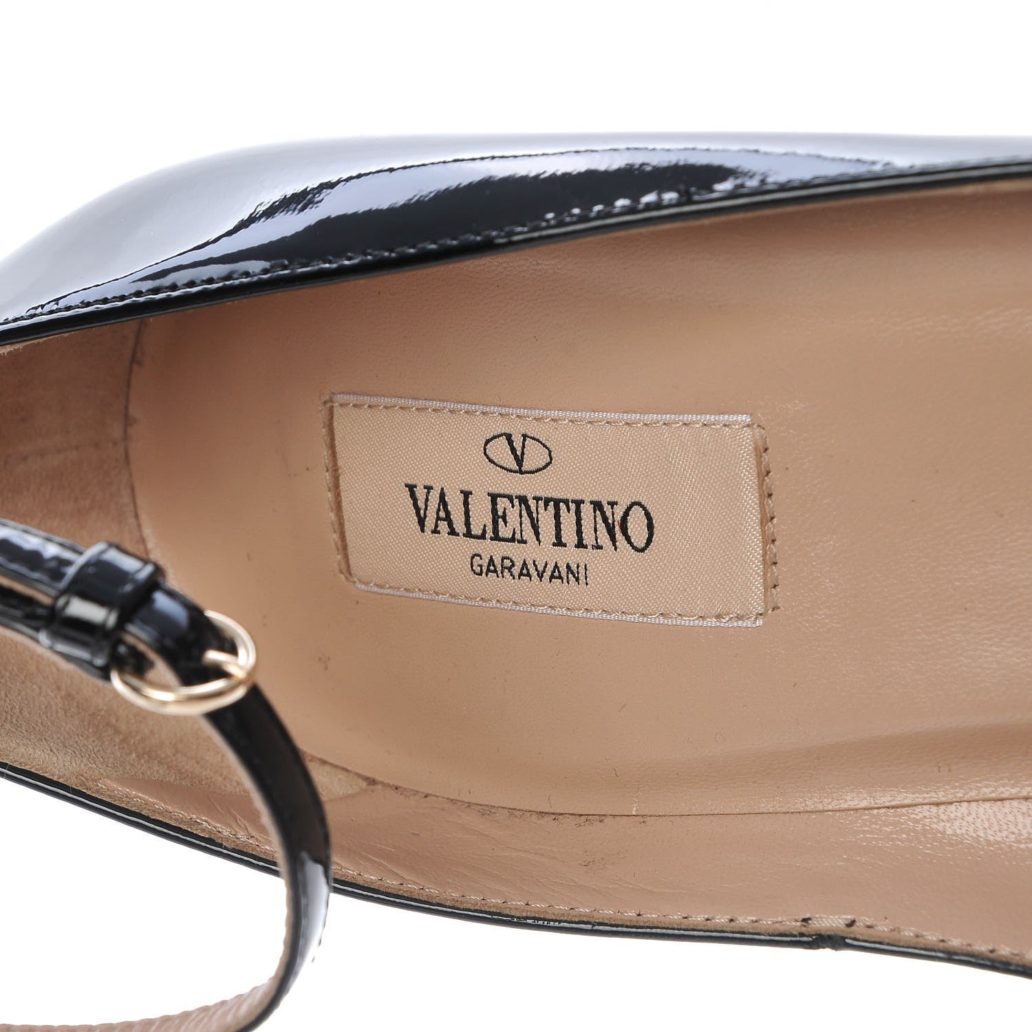 Valentino Garavani Patent Tan-Go Mary Jane Ankle Strap 100mm Pumps 40.5 Black 7 of 8