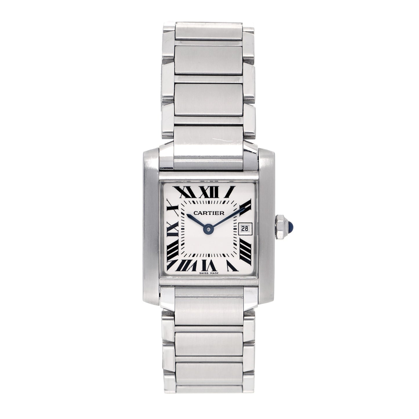 Stainless Steel 25mm Tank Francaise Quartz Watch