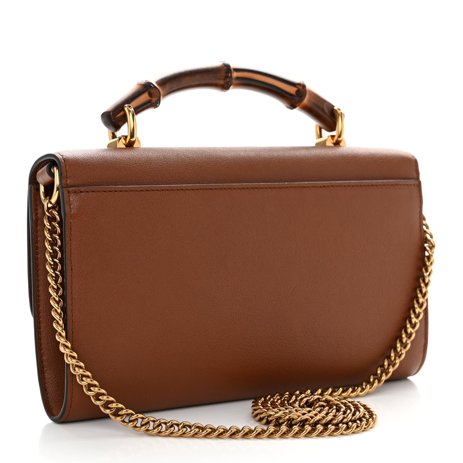 Gucci Wonka Grain Calfskin Mini Diana Bamboo Top Handle Shoulder Bag Cuir 3 of 9