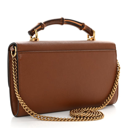 Gucci Wonka Grain Calfskin Mini Diana Bamboo Top Handle Shoulder Bag Cuir 3 of 9