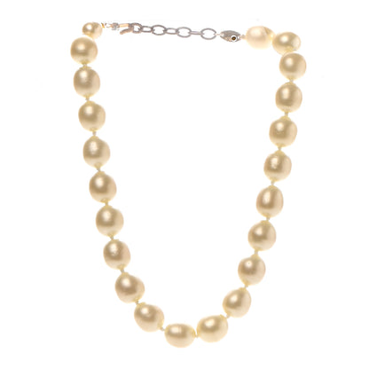Chanel Pearl Crystal Short Necklace Gold 3 of 10