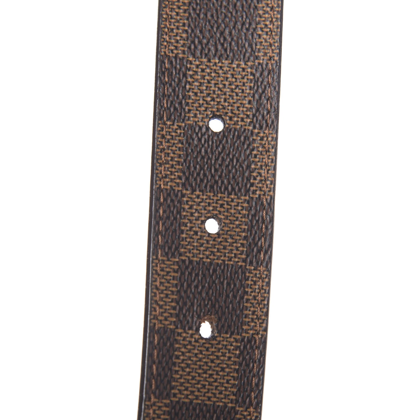 Damier Ebene LV Paris Buckle Belt 80 32 Silver