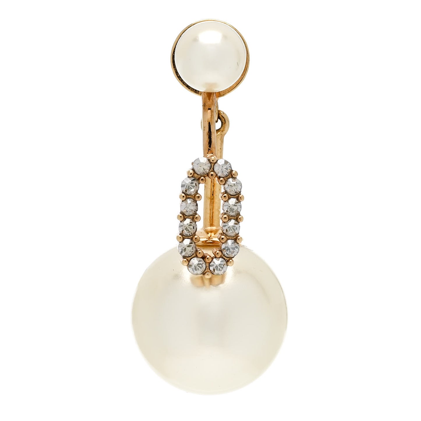 Crystal Pearl My ABCDior O Tribale Earring Gold