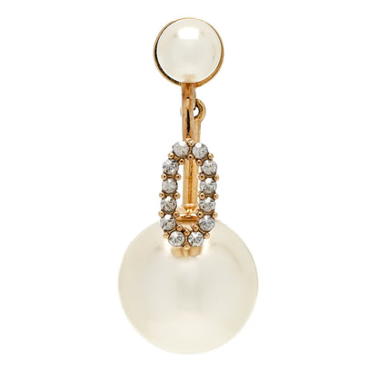 Christian Dior Crystal Pearl My ABCDior O Tribale Earring Gold 1 of 4