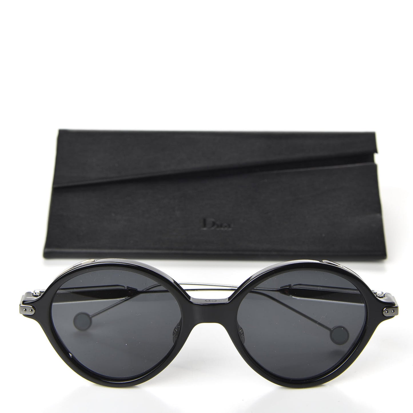 Acetate Umbrage Round Sunglasses Tortoise Black