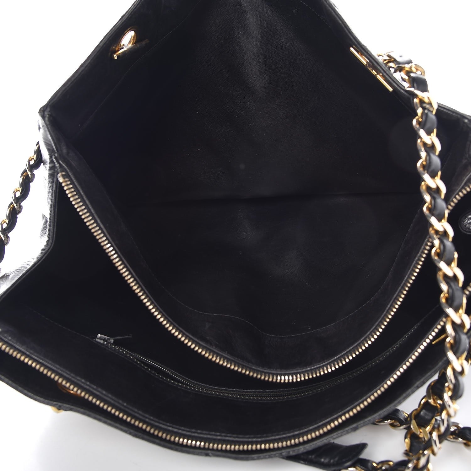 Chanel Lambskin Quilted Shoulder Bag Black 10 of 20
