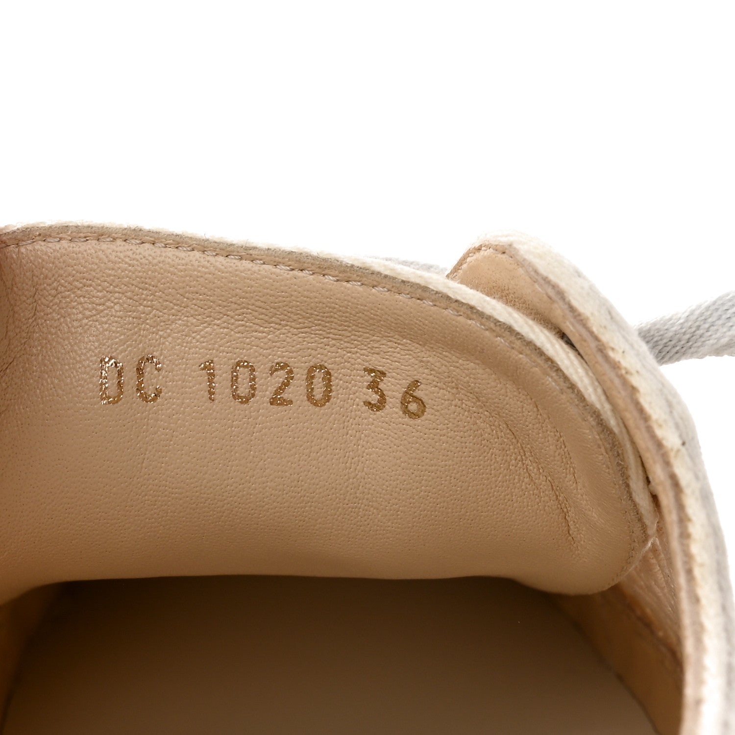 Christian Dior Resille Embroidered Walk 'N' Dior Low Top Sneakers 36 Cream 8 of 12