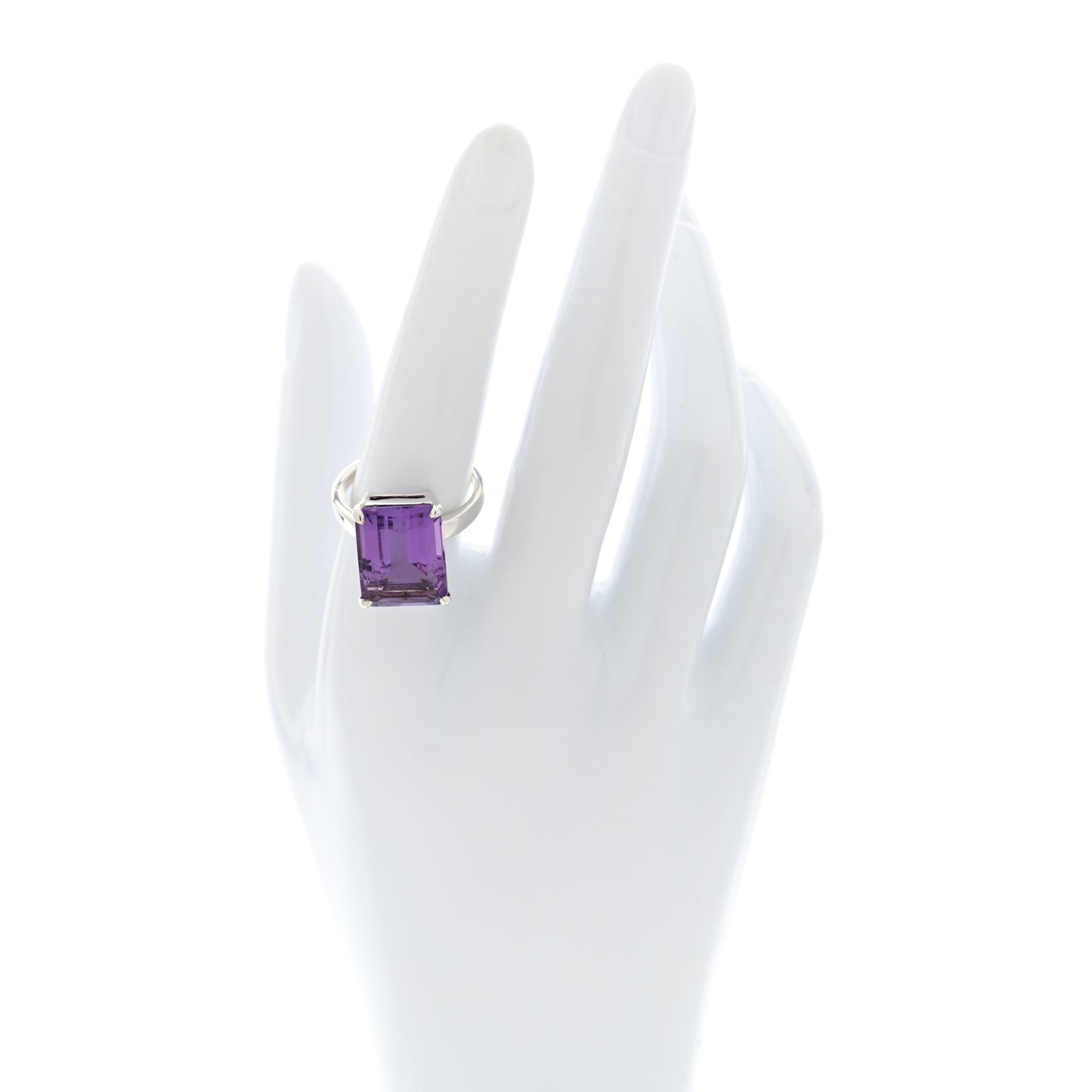 Sterling Silver Amethyst Sparklers Cocktail Ring 57 8
