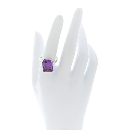 Tiffany Sterling Silver Amethyst Sparklers Cocktail Ring 57 8 2 of 6