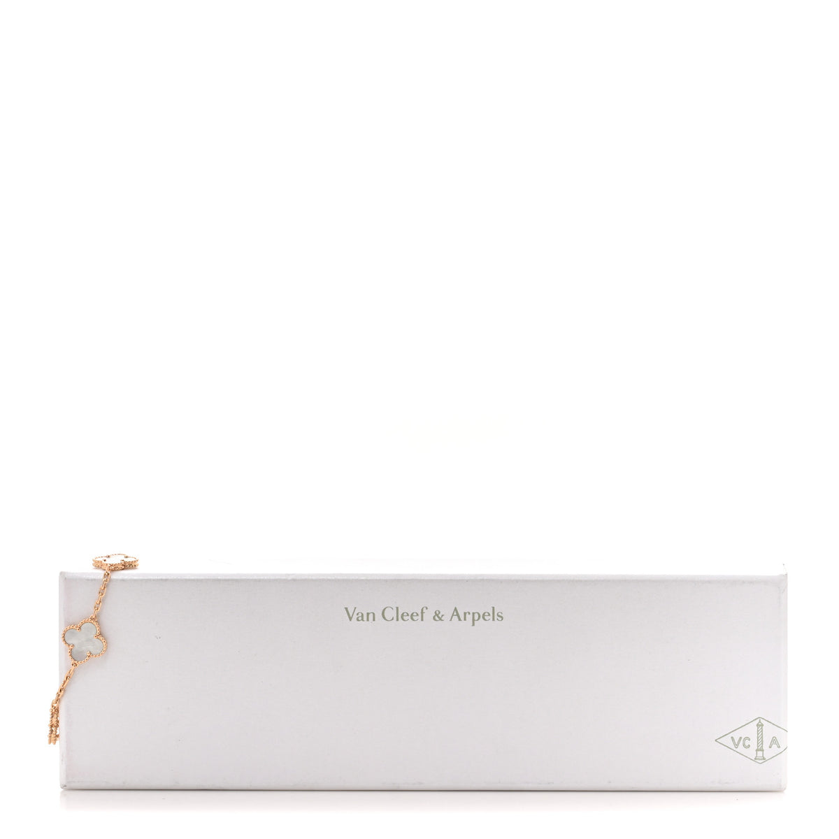 Van Cleef & Arpels 18K Yellow Gold Mother of Pearl 5 Motifs Vintage Alhambra Bracelet 6 of 6