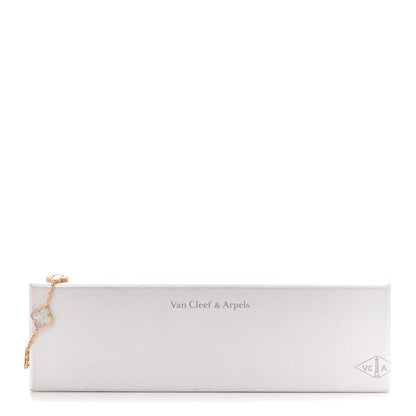 Van Cleef & Arpels 18K Yellow Gold Mother of Pearl 5 Motifs Vintage Alhambra Bracelet 6 of 6