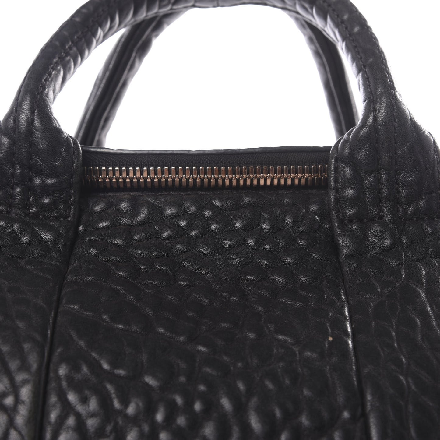 Pebbled Lambskin Rockie Black Rose Gold Hardware