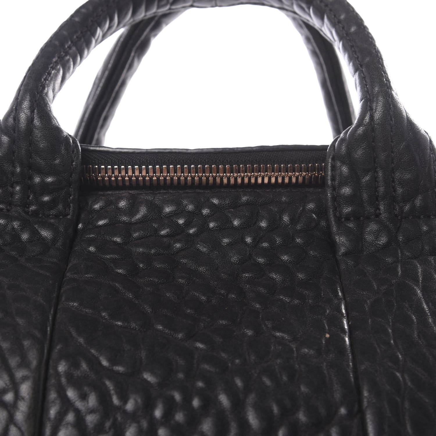 Alexander Wang Pebbled Lambskin Rockie Black Rose Gold Hardware 7 of 10