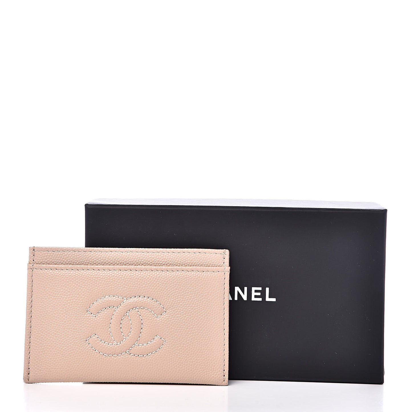 Caviar Timeless CC Card Holder Dark Beige
