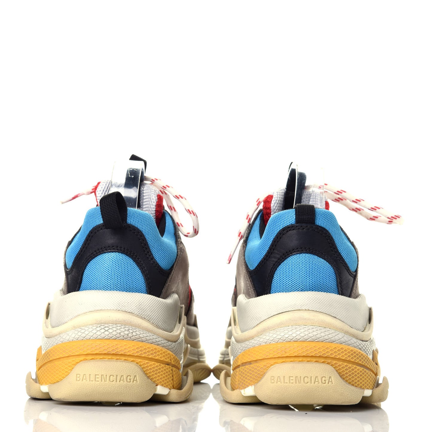 Mesh Nubuck Mens Triple S Sneakers 39 Bleu Gris Rouge