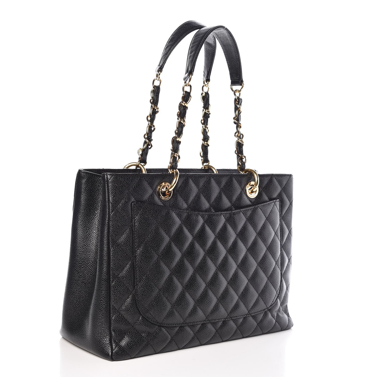 Chanel Caviar Quilted Grand Shopping Tote GST Black 3 of 10