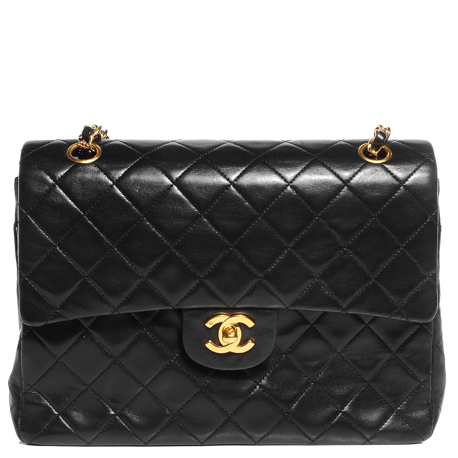 Chanel Lambskin Medium Double Flap Black 1 of 8