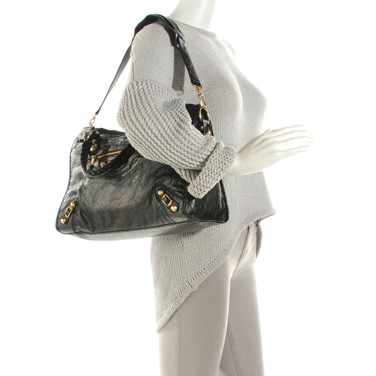 Balenciaga Agneau Giant 12 Gold Hardware City Black 2 of 8
