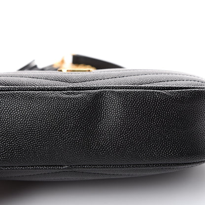 Saint Laurent Grain De Poudre Matelasse Monogram Mini Lou Camera Bag Black 11 of 12