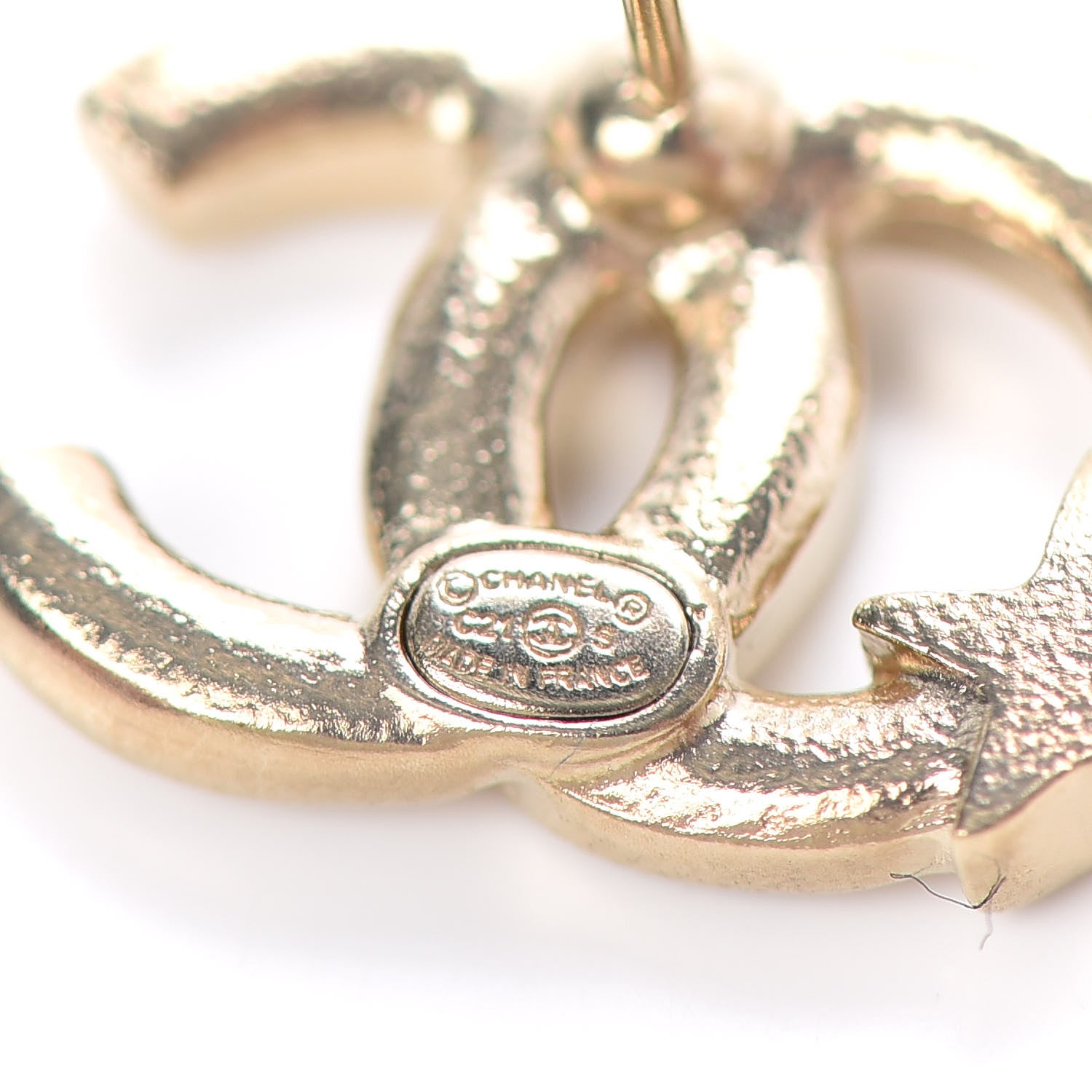 Chanel Crystal CC Starfall Earrings Gold 4 of 5