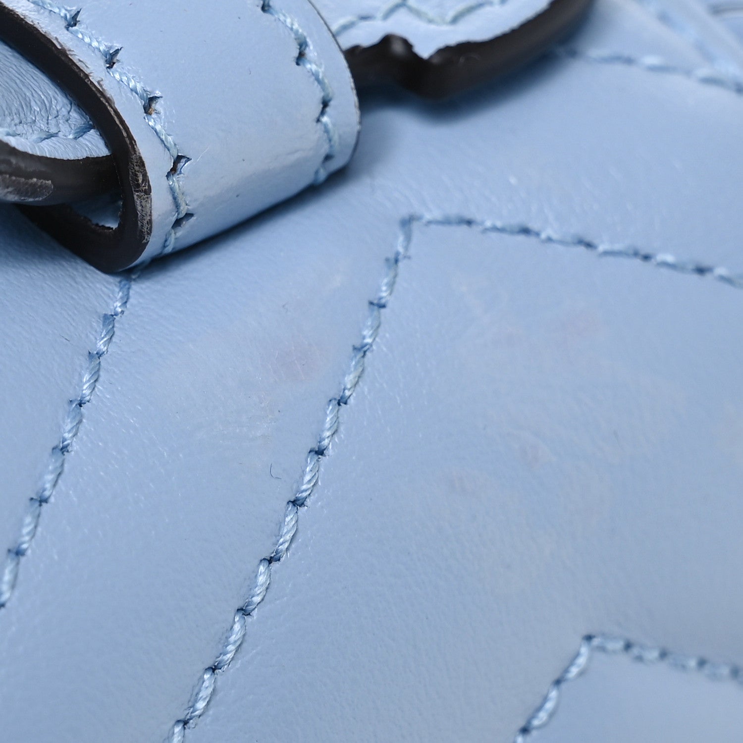 Gucci Calfskin Matelasse Mini GG Marmont Top Handle Shoulder Bag Porcelain Light Blue 11 of 16