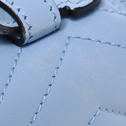 Gucci Calfskin Matelasse Mini GG Marmont Top Handle Shoulder Bag Porcelain Light Blue 11 of 16