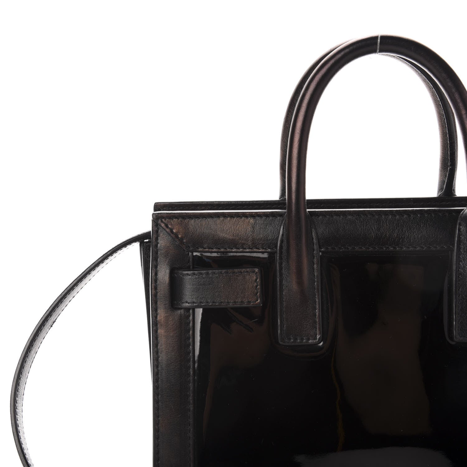Saint Laurent Patent Calfskin Nano Sac de Jour Black 9 of 14