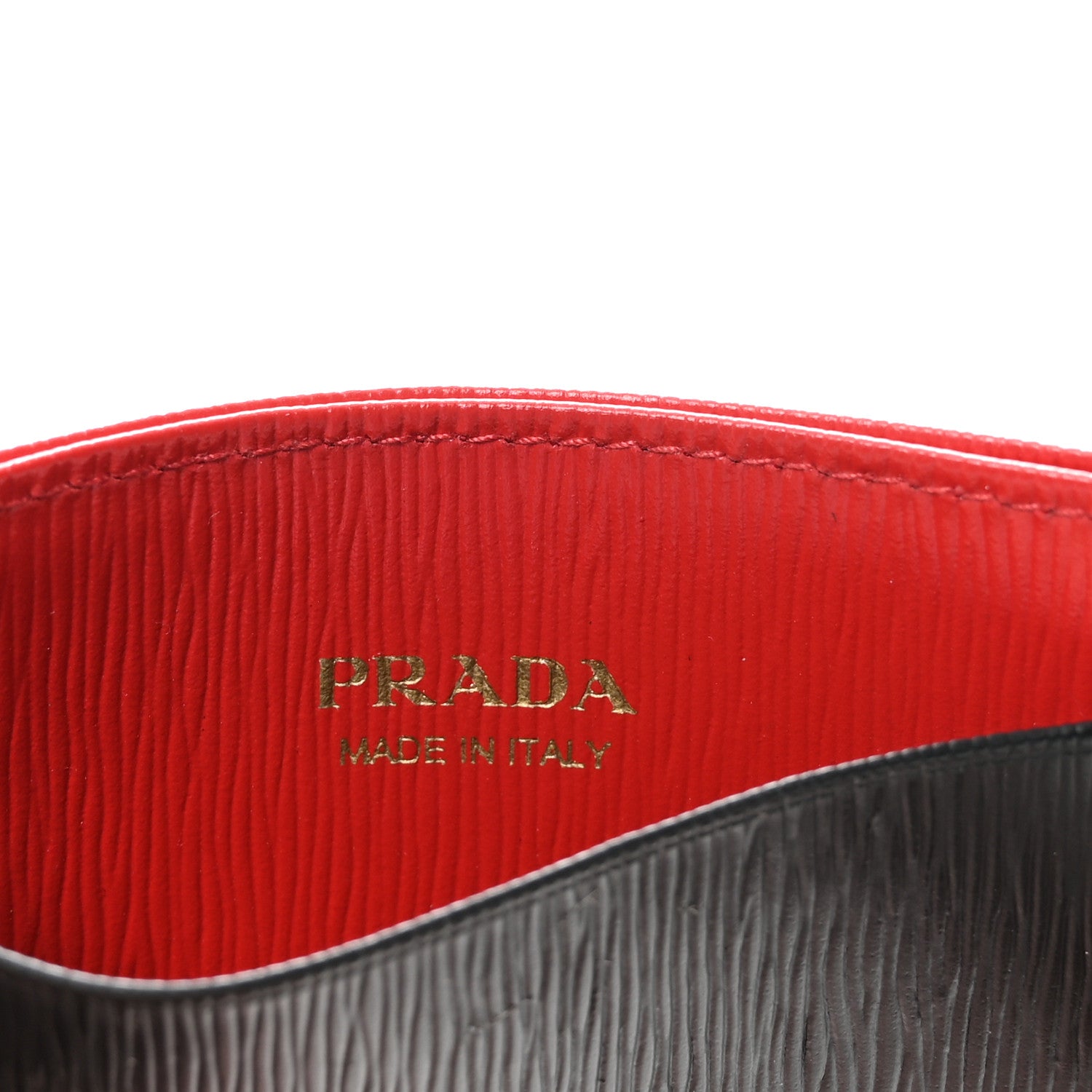 Prada Vitello Move Metal Card Holder Black Lacca 11 of 14