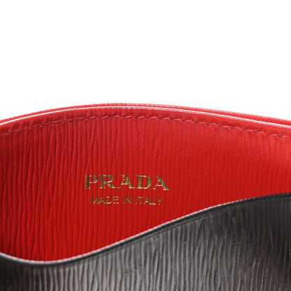Prada Vitello Move Metal Card Holder Black Lacca 11 of 14